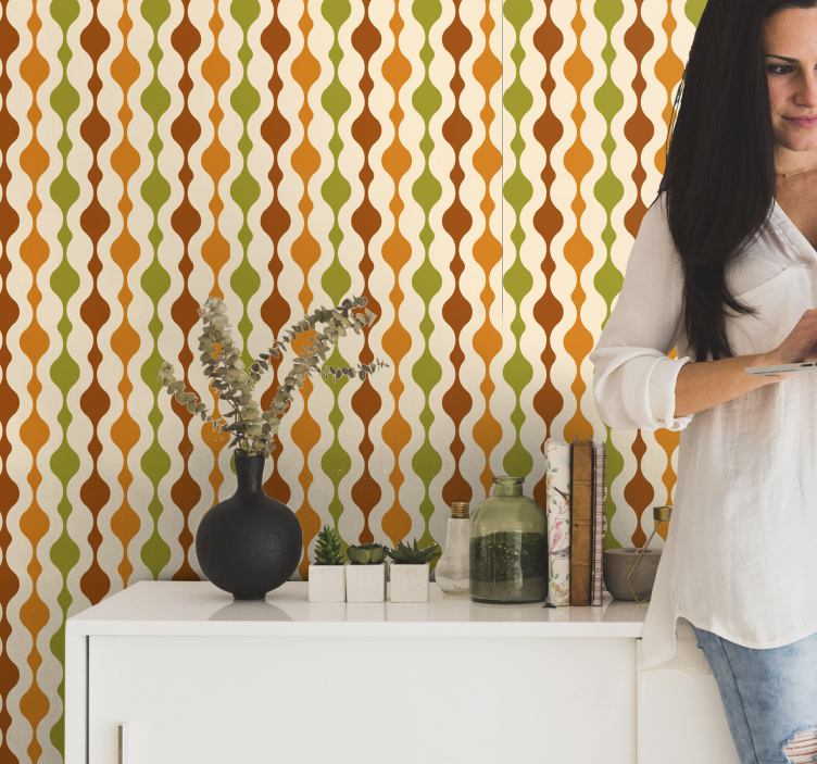 Carta da parati con strisce colorate - TenStickers