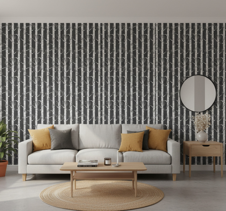 Carta da parati alberi alberi luminosi stile scandinavo - TenStickers