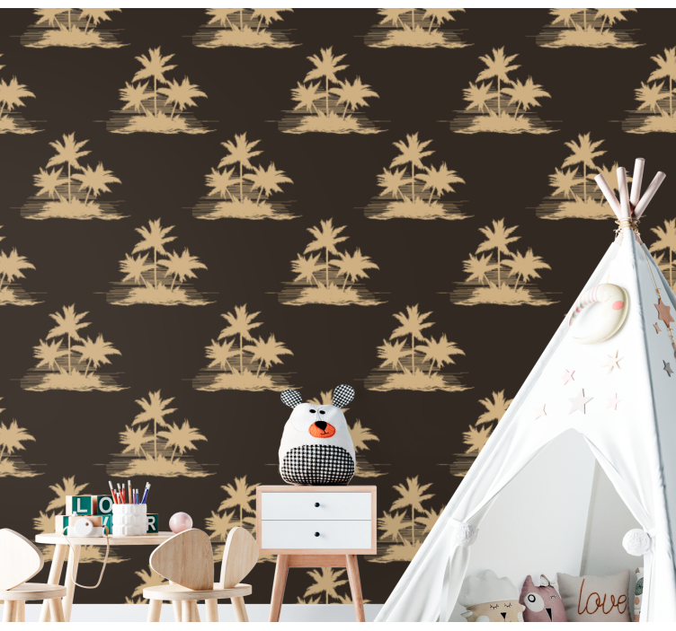 Carta da parati alberi motivo della palma - TenStickers