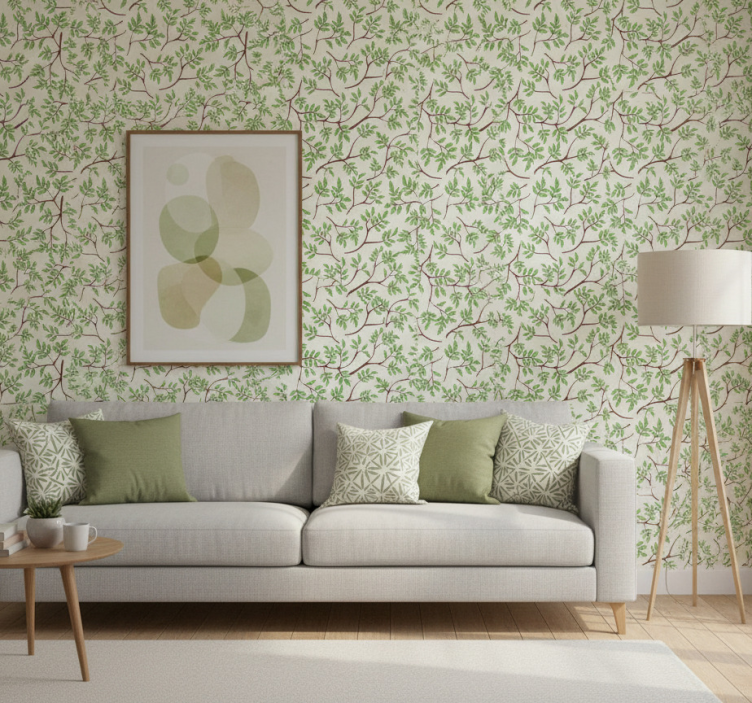 Carta da parati alberi motivo rami sottili - TenStickers