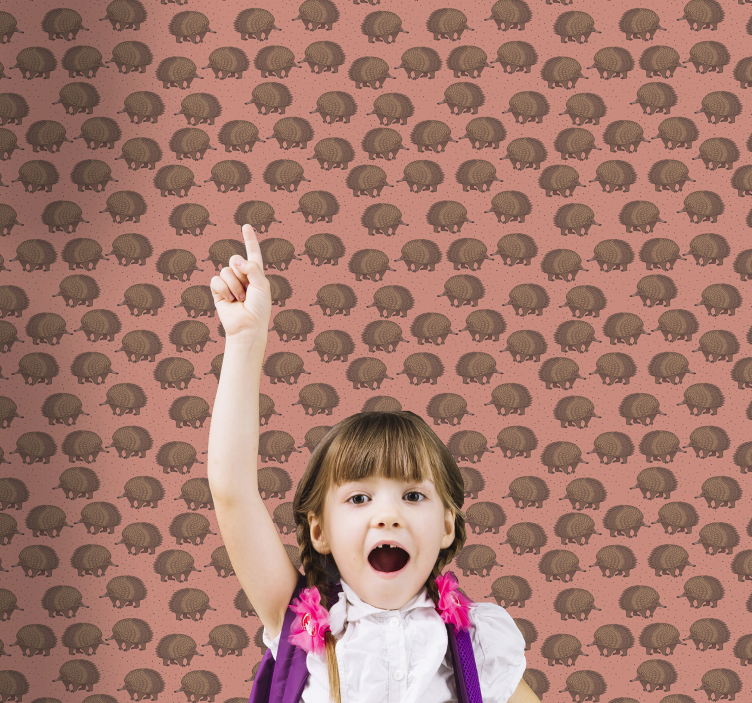 Carta da parati animali motivo riccio rosso - TenStickers