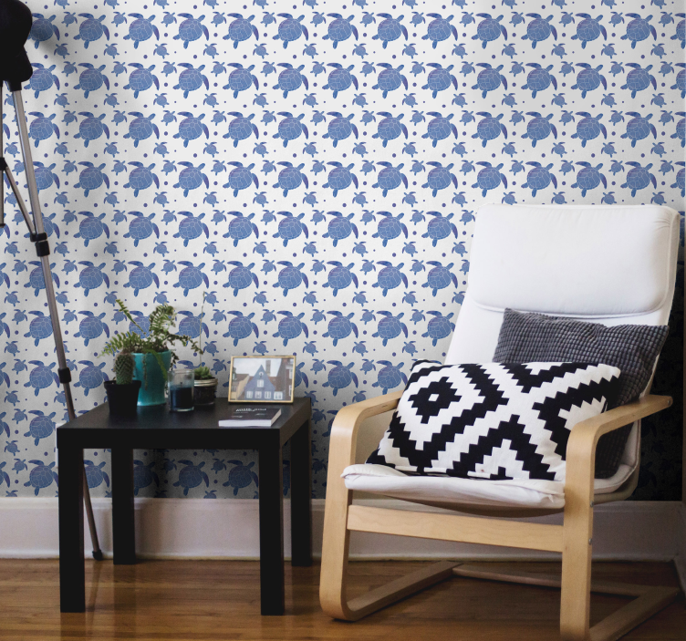 Carta da parati animali modello tartarughe blu - TenStickers