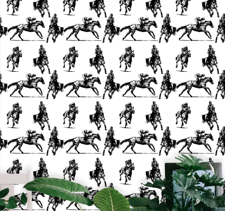 Carta da parati animali motivo equestre - TenStickers
