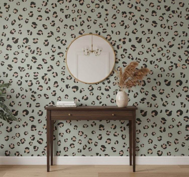 Carta da parati animali motivo leopardato acquerello - TenStickers