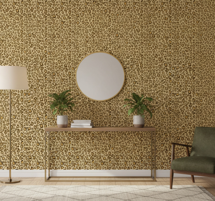 Carta da parati animali motivo leopardo giallo - TenStickers