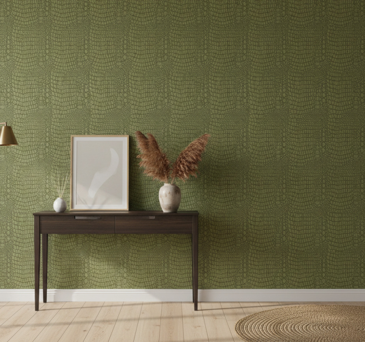 Carta da parati animali motivo pelle di coccodrillo - TenStickers