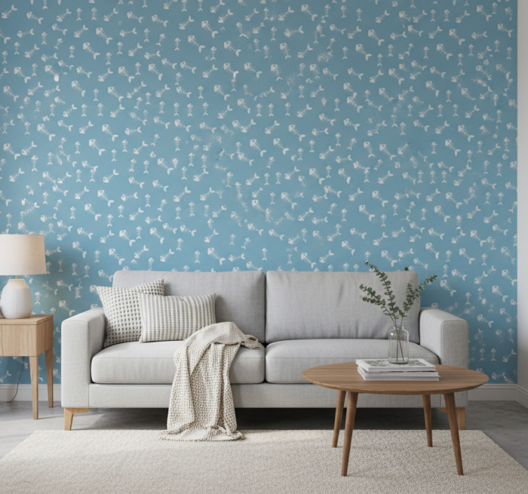 Carta da parati animali ossa di pesce - TenStickers