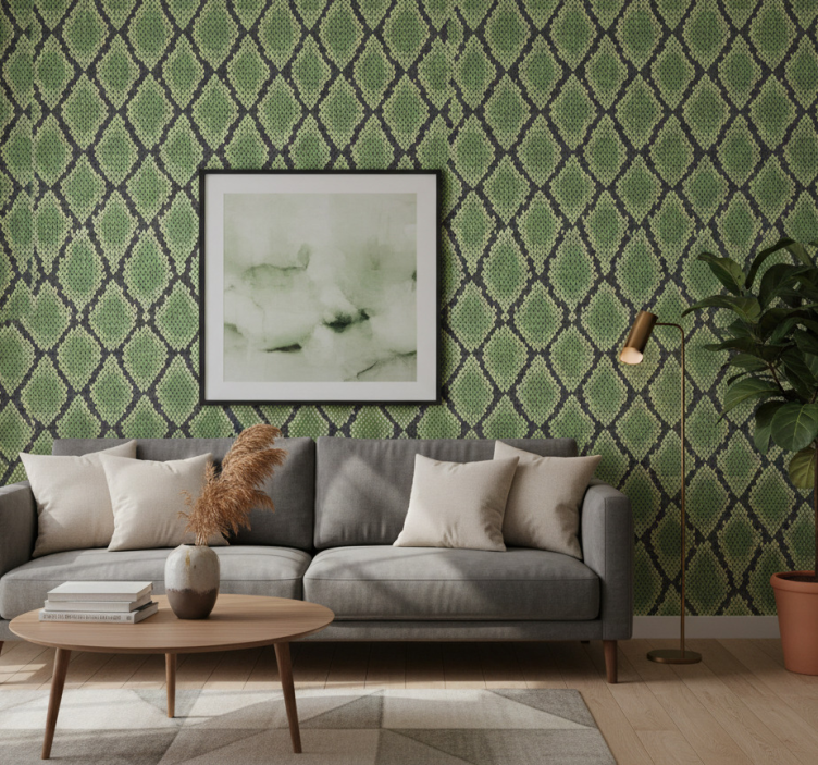 Carta da parati animali pelle di serpente astratta - TenStickers