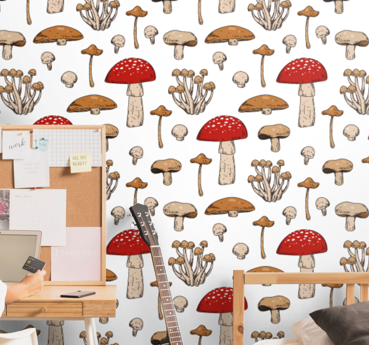 Carta da parati animali varietà di funghi - TenStickers