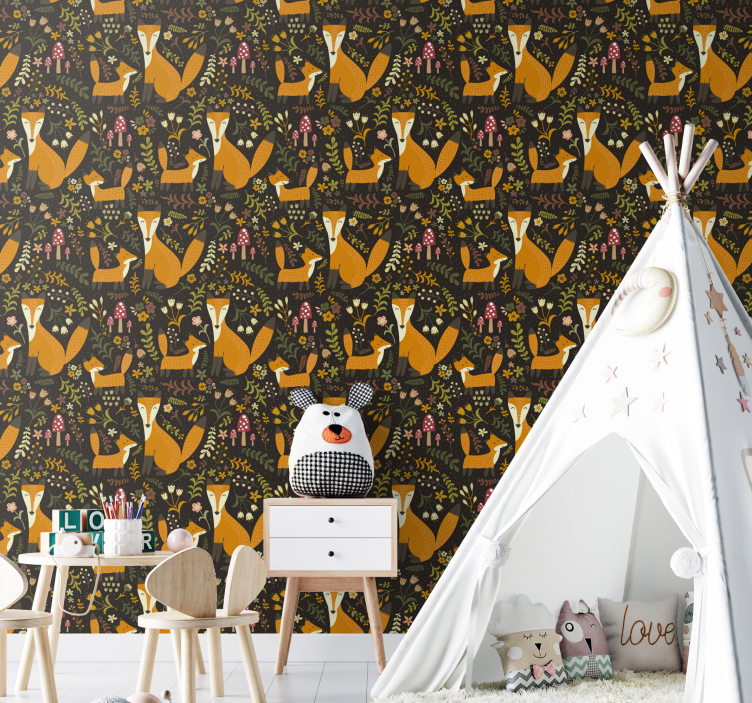 Carta da parati animali volpi nordiche - TenStickers