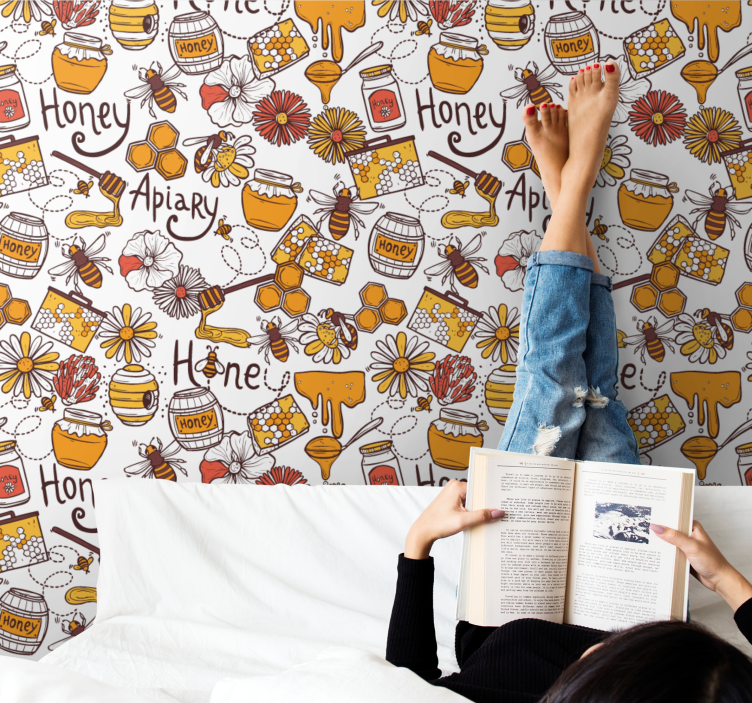 Carta da parati artistica delizia dell'alveare - TenStickers