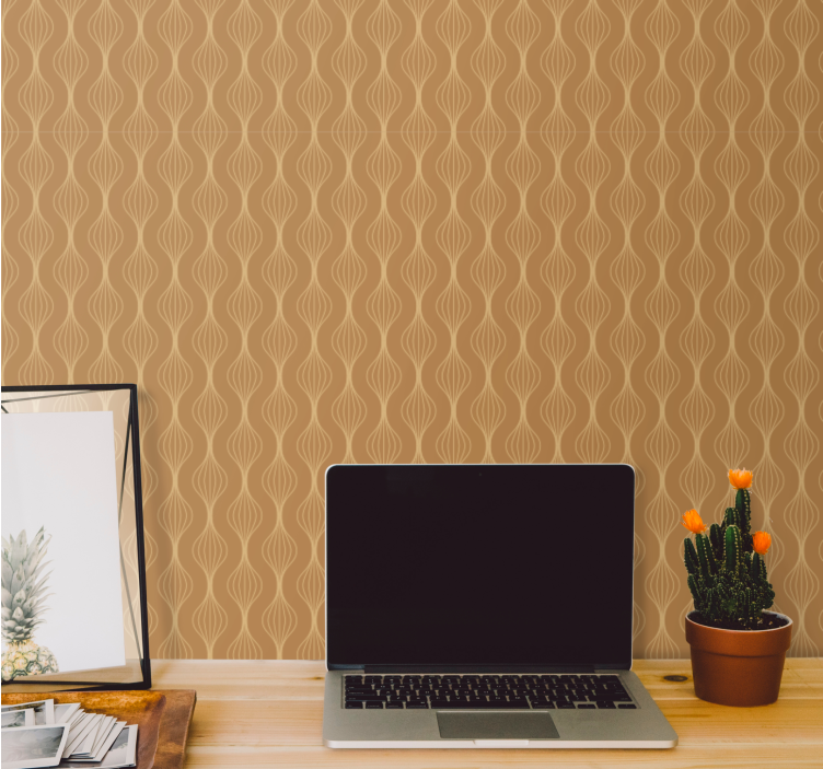 Carta da parati moderna modello di curve eleganti - TenStickers