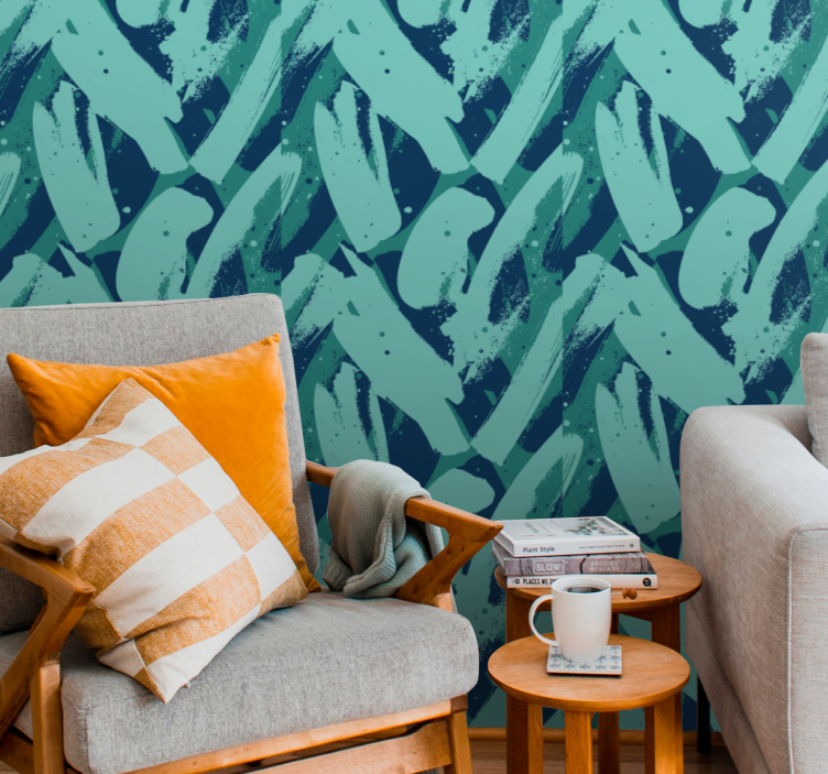 Carta da parati astratta motivo astratto di pennellata - TenStickers