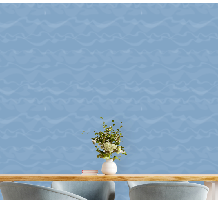Carta da parati blu onde astratte - TenStickers