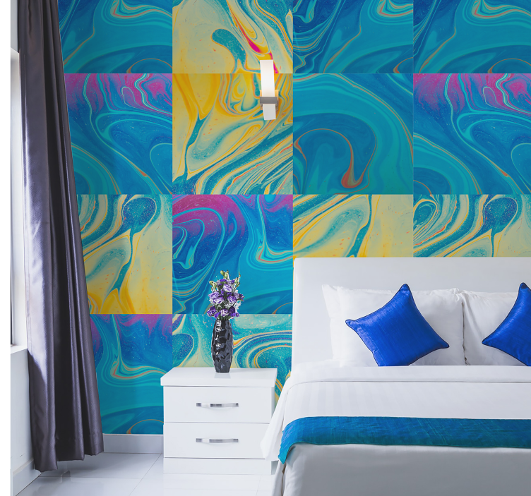 Carta da parati astratta vortici marmorizzati - TenStickers