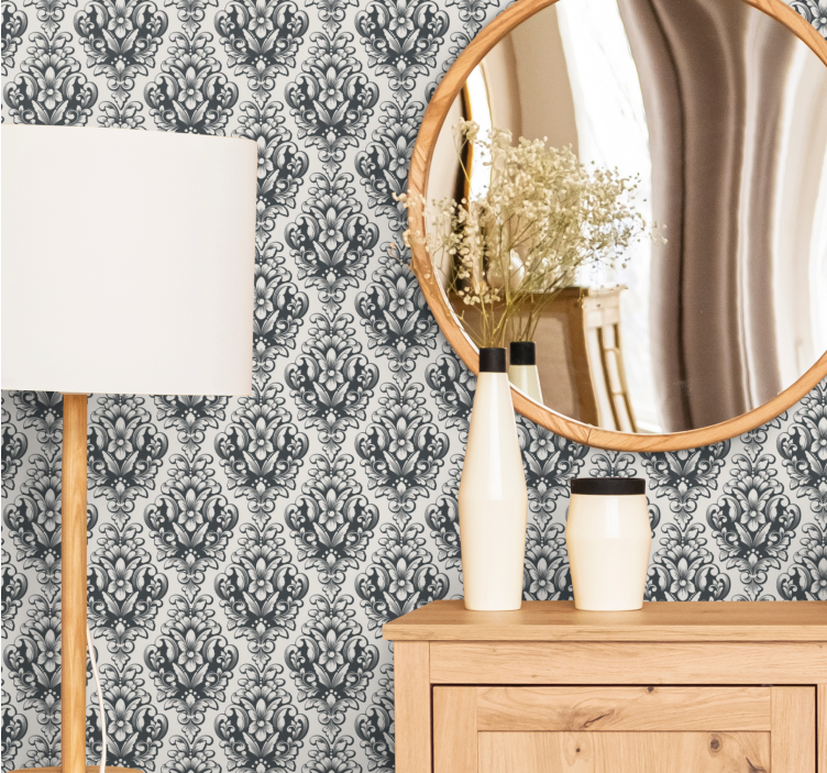 Carta da parati barocco graziose forme botaniche - TenStickers