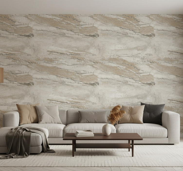 Carta da parati beige texture semplice fredda - TenStickers