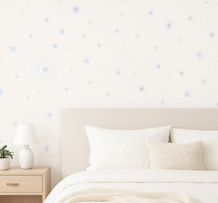 Carta da parati camera da letto sogno di stelle celesti - TenStickers