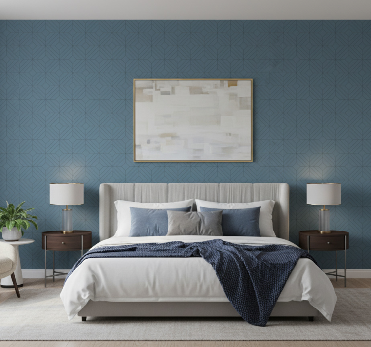 Carta da parati camera da letto texture geometrica - TenStickers