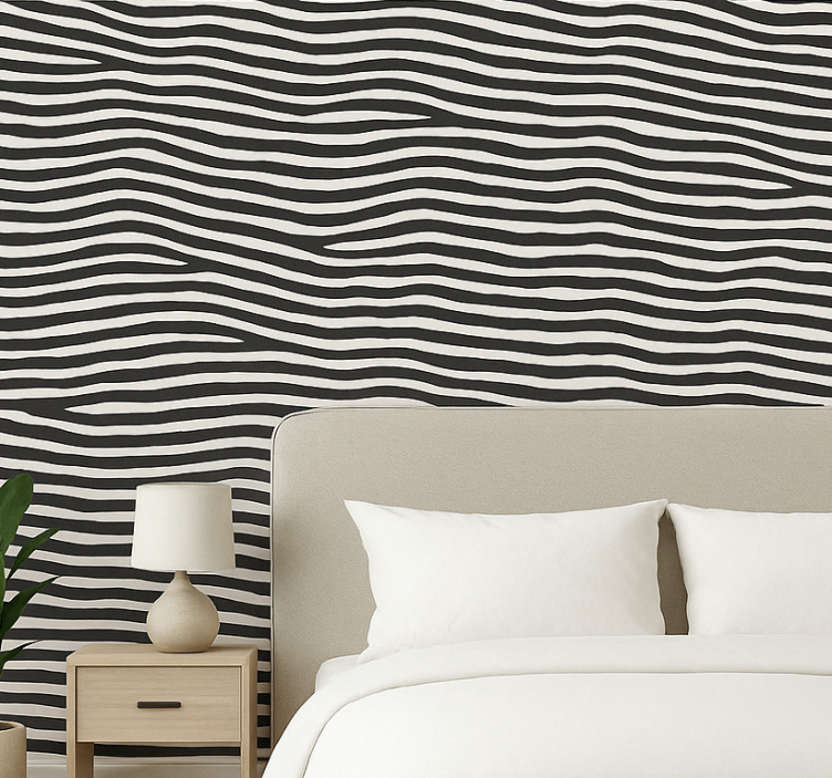 Carta da parati camera da letto texture zebra - TenStickers