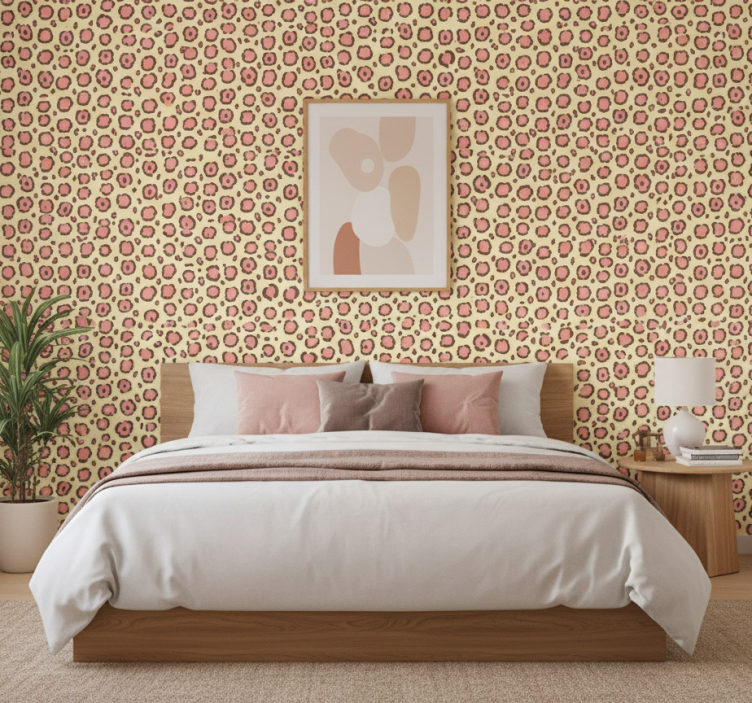 Carta da parati camera texture pelliccia leopardo - TenStickers