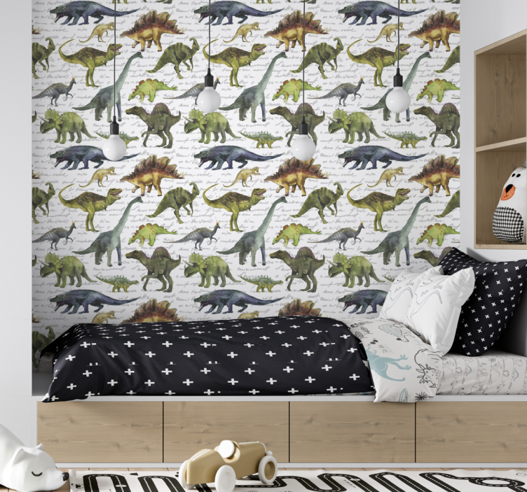 Carta da parati bambini Dinosauri realistici - TenStickers