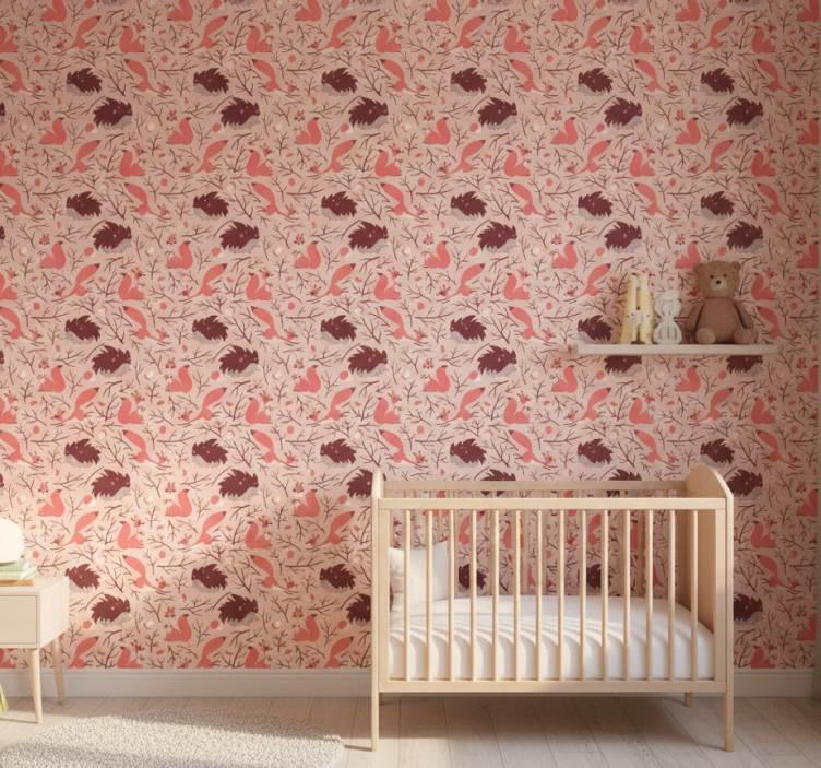 Carta da parati cameretta motivo fauna - TenStickers