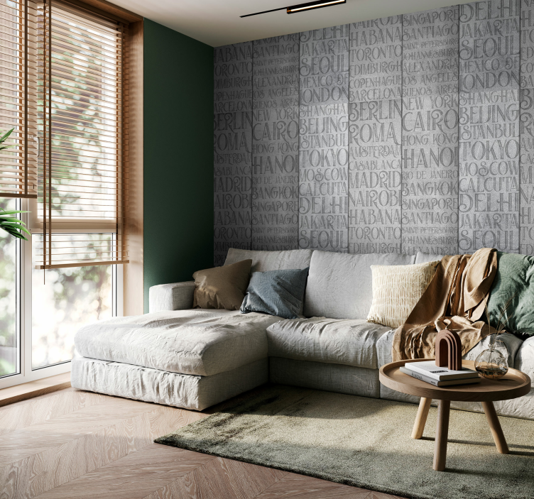 Carta da parati cemento città del mondo - TenStickers