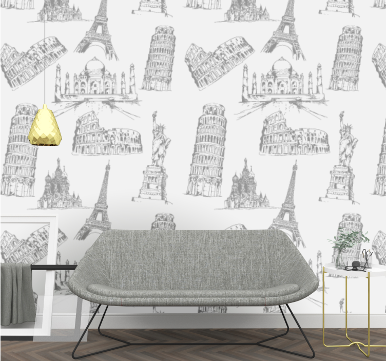 Carta da parati città e paesi modello monumenti più famosi - TenStickers