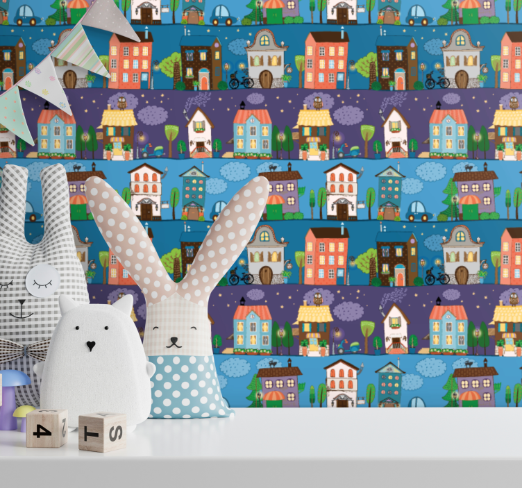 Carta da parati città racconto urbano - TenStickers