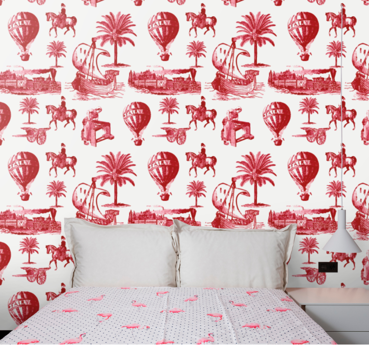 Carta da parati vintage texture scene di viaggio d'epoca - TenStickers