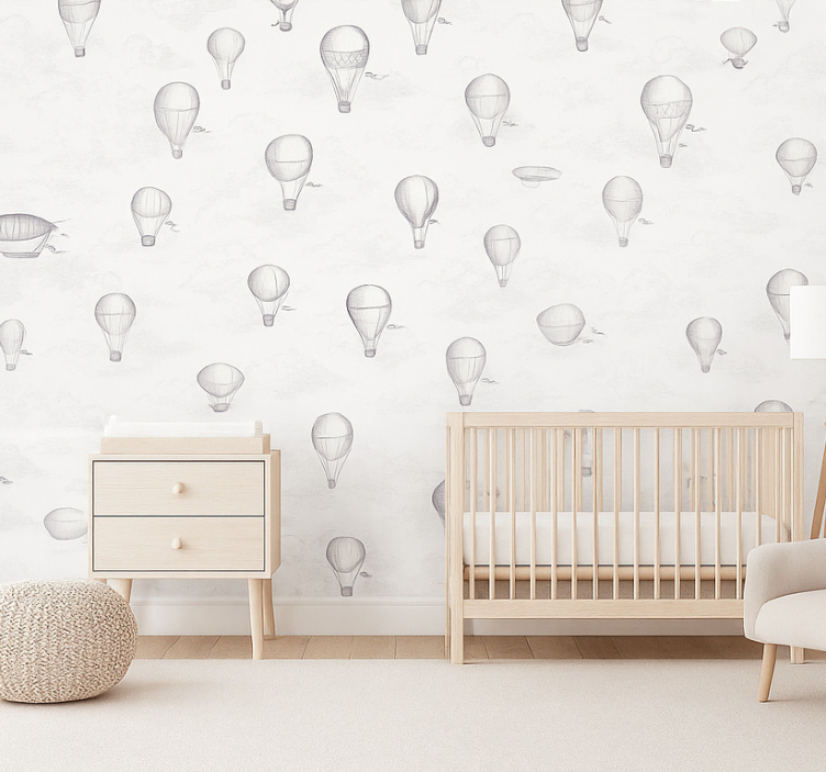 Carta da parati classica cieli e dirigibili vintage - TenStickers