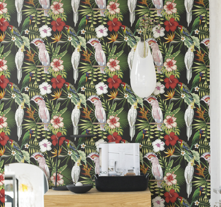 Carta da parati animali Pappagalli colori forti - TenStickers