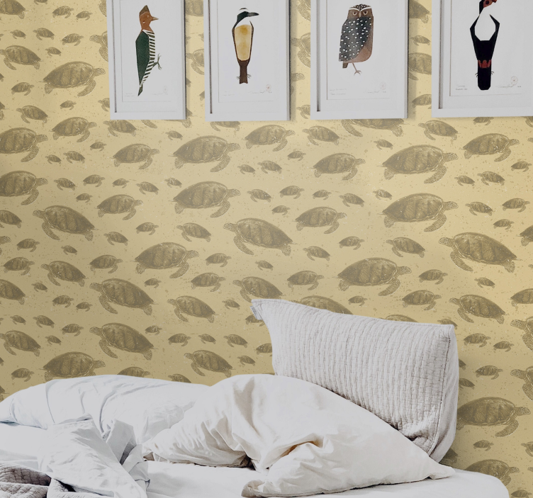 Carta da parati camera tartaruga di mare - TenStickers