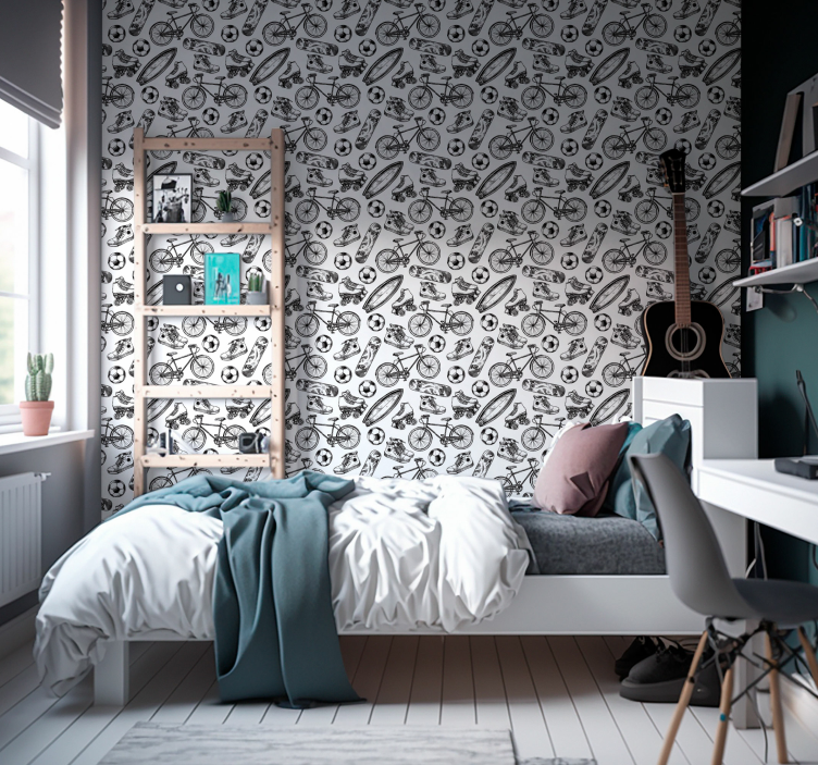 Carta da parati con articoli sportivi - TenStickers