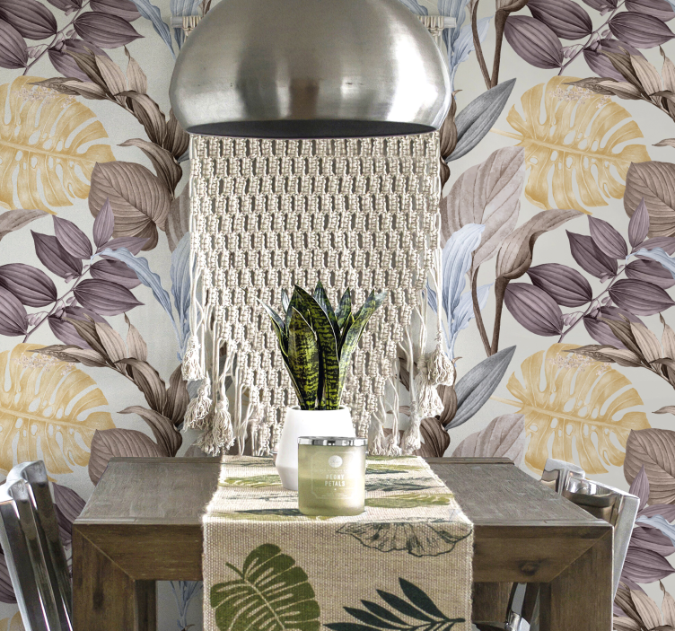 Carta da parati con piante tropicali - TenStickers