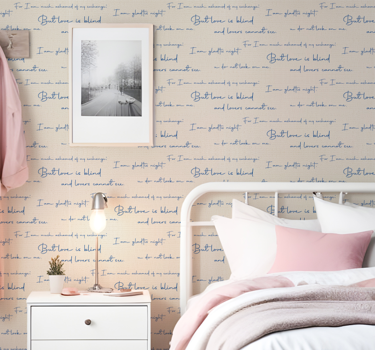 Carta da parati con scritte carta tessile - TenStickers