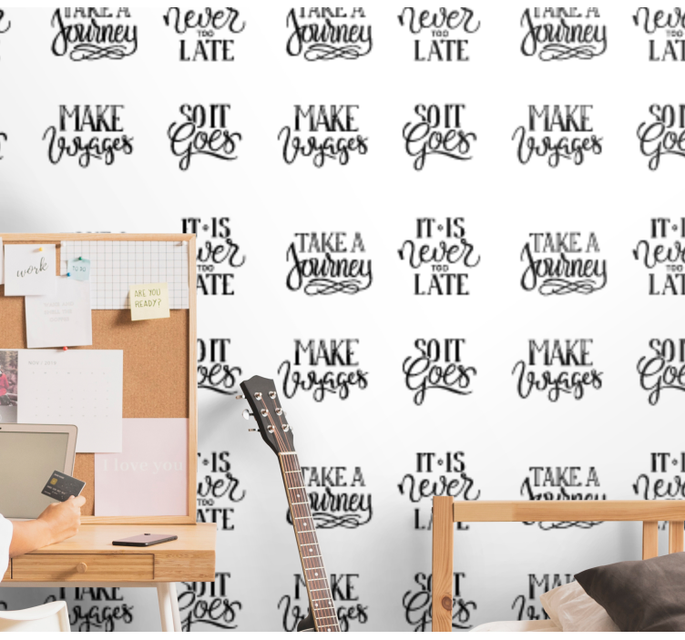 Carta da parati con scritte citazioni motivazionali - TenStickers