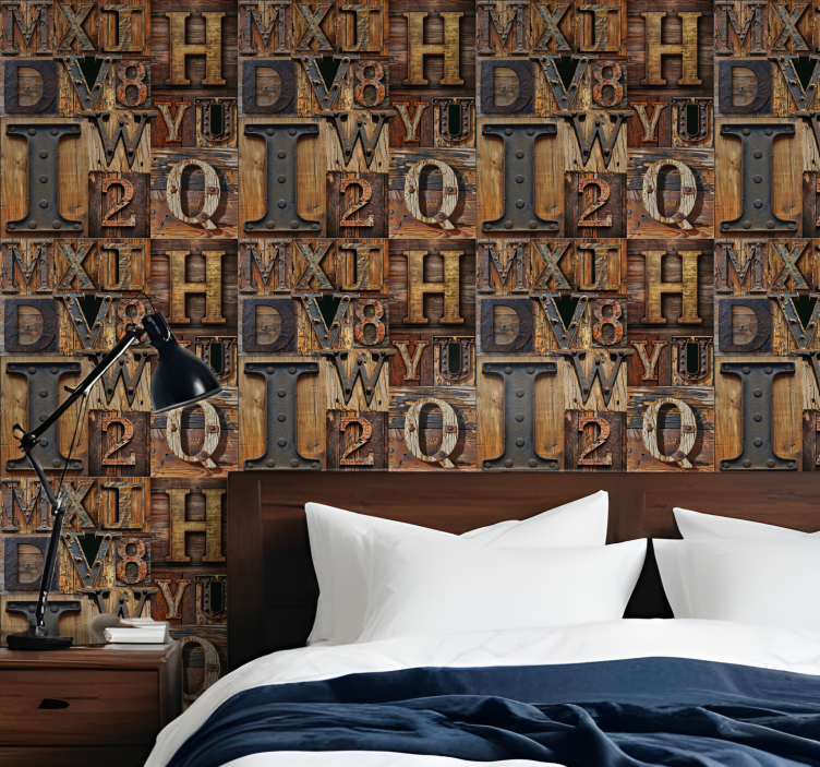 Carta da parati con scritte effetto 3d - TenStickers