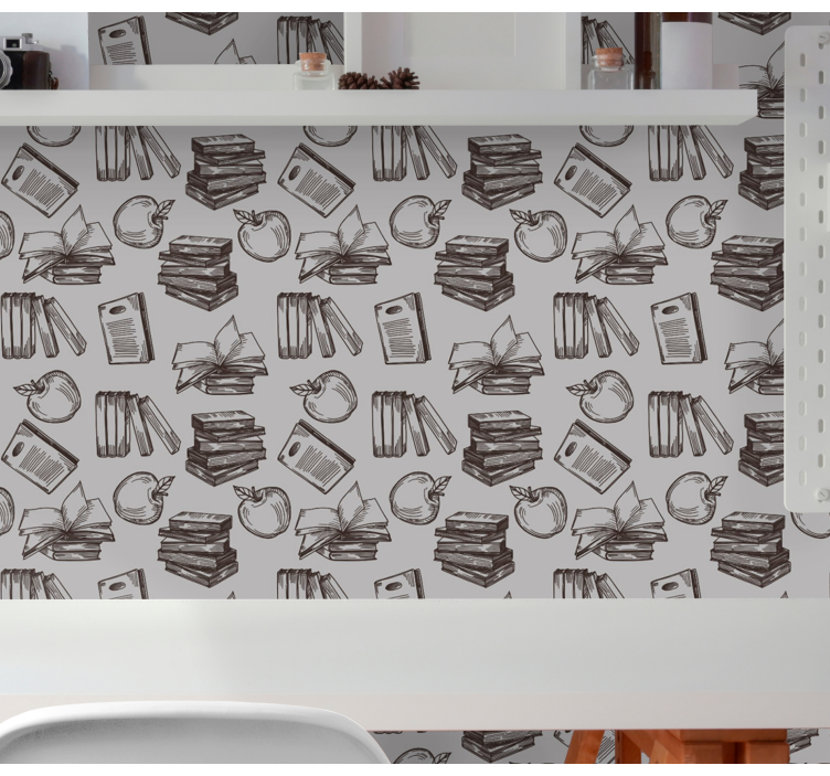 Carta da parati con scritte schizzo letterario - TenStickers