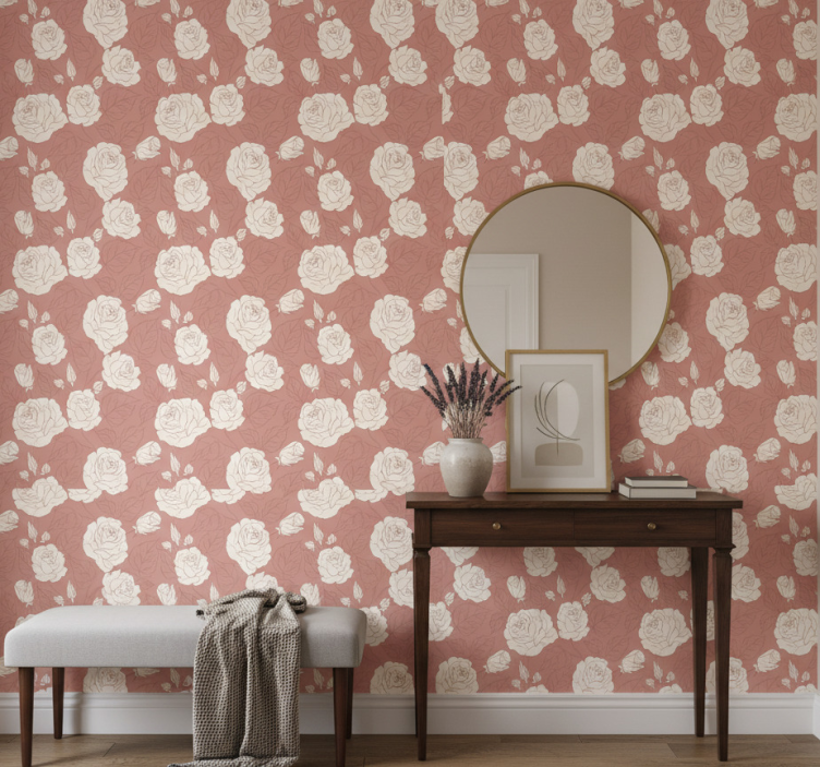 Carta da parati corridoio composizione delicata - TenStickers