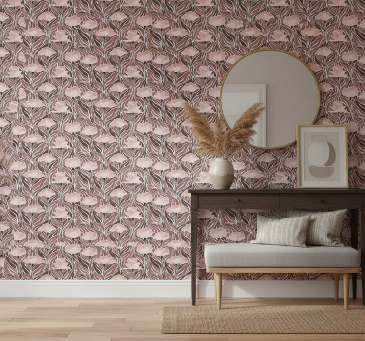 Carta da parati corridoio motivi beige eleganti - TenStickers