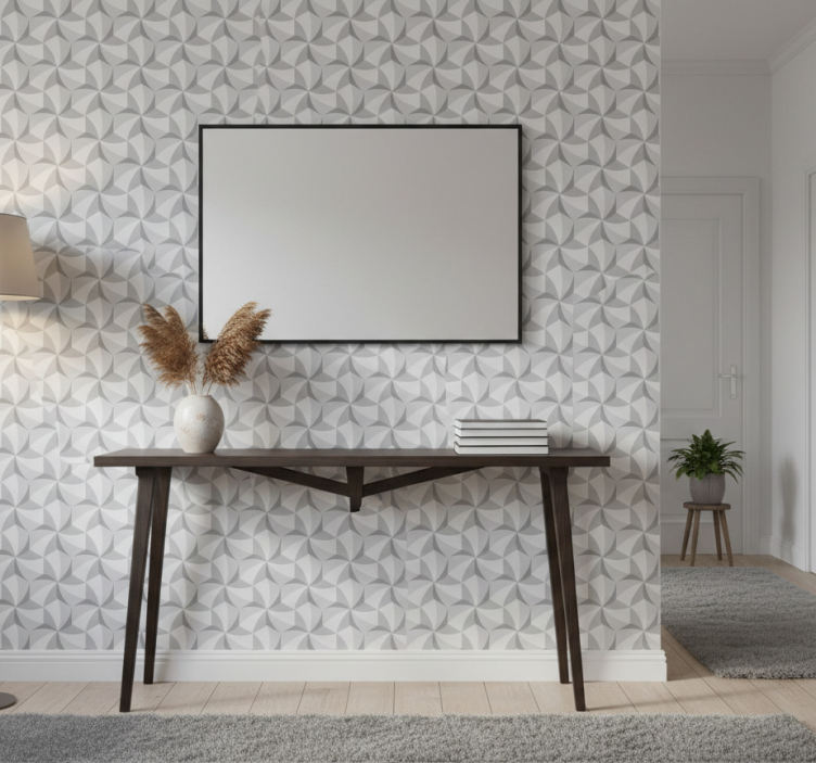 Carta da parati corridoio motivo astratto a spirale - TenStickers