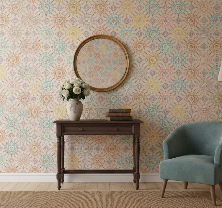 Carta da parati corridoio stile "granny chic" - TenStickers