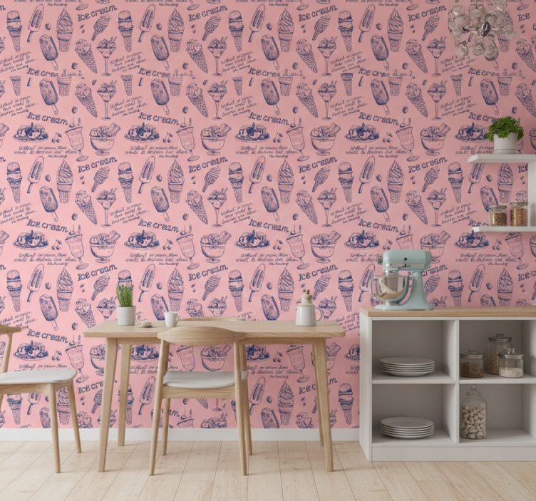 Carta da parati cucina delizie di gelato - TenStickers