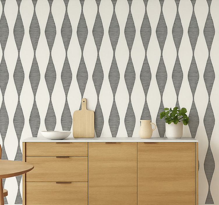 carta da parati cucina motivo rabaul ikaat beige - TenStickers