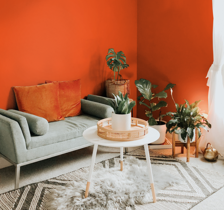 Carta da parati di colore arancione - TenStickers