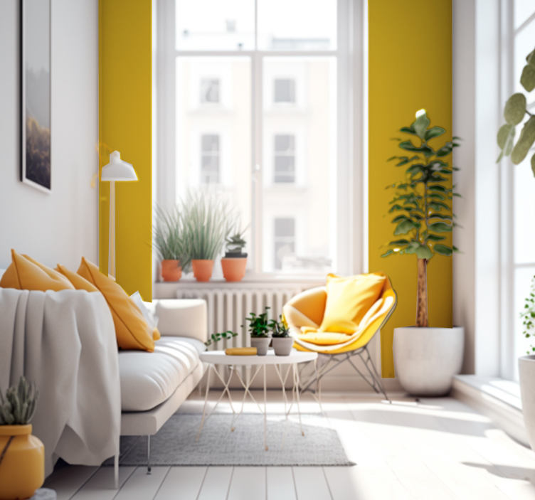 Carta da parati di colore giallo - TenStickers