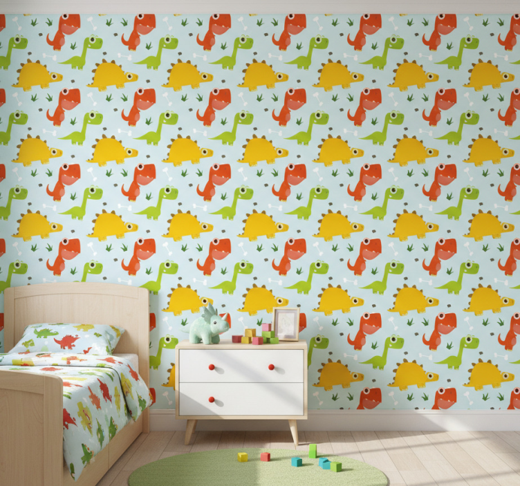 Carta da parati dinosauri motivo dinosauri piccoli - TenStickers