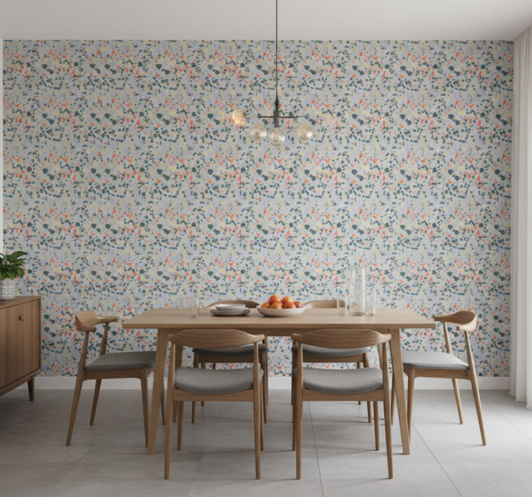 Carta da parati effetto marmo forme astratte vivaci - TenStickers